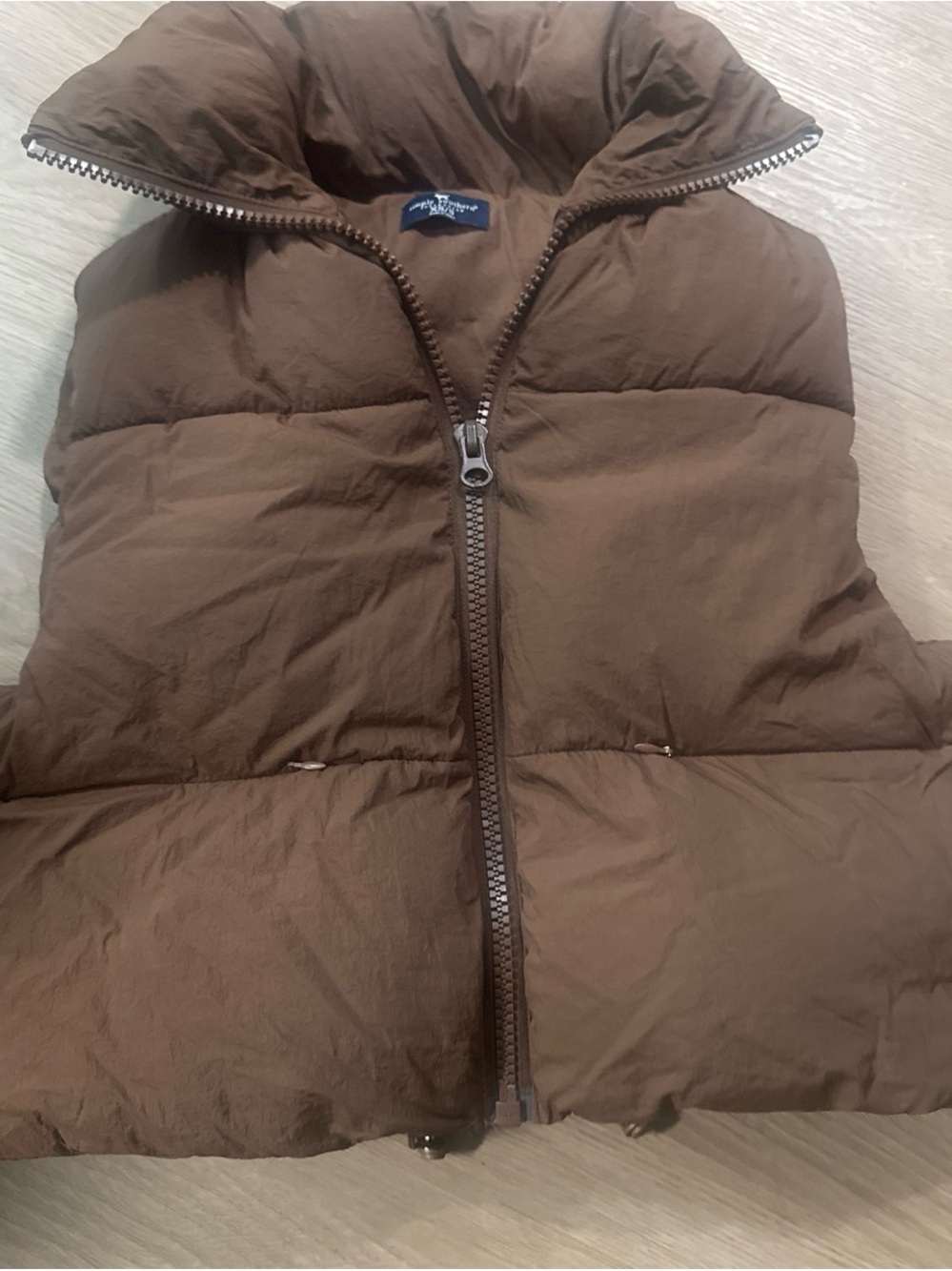 women’s  Brown Puffer Vest Jacket - Classic Cozy Layer